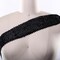 1 Yard Black Stretch Sequin Trim 1.5" Wide Elastic Glitter Ribbon